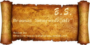 Brassai Seherezádé névjegykártya